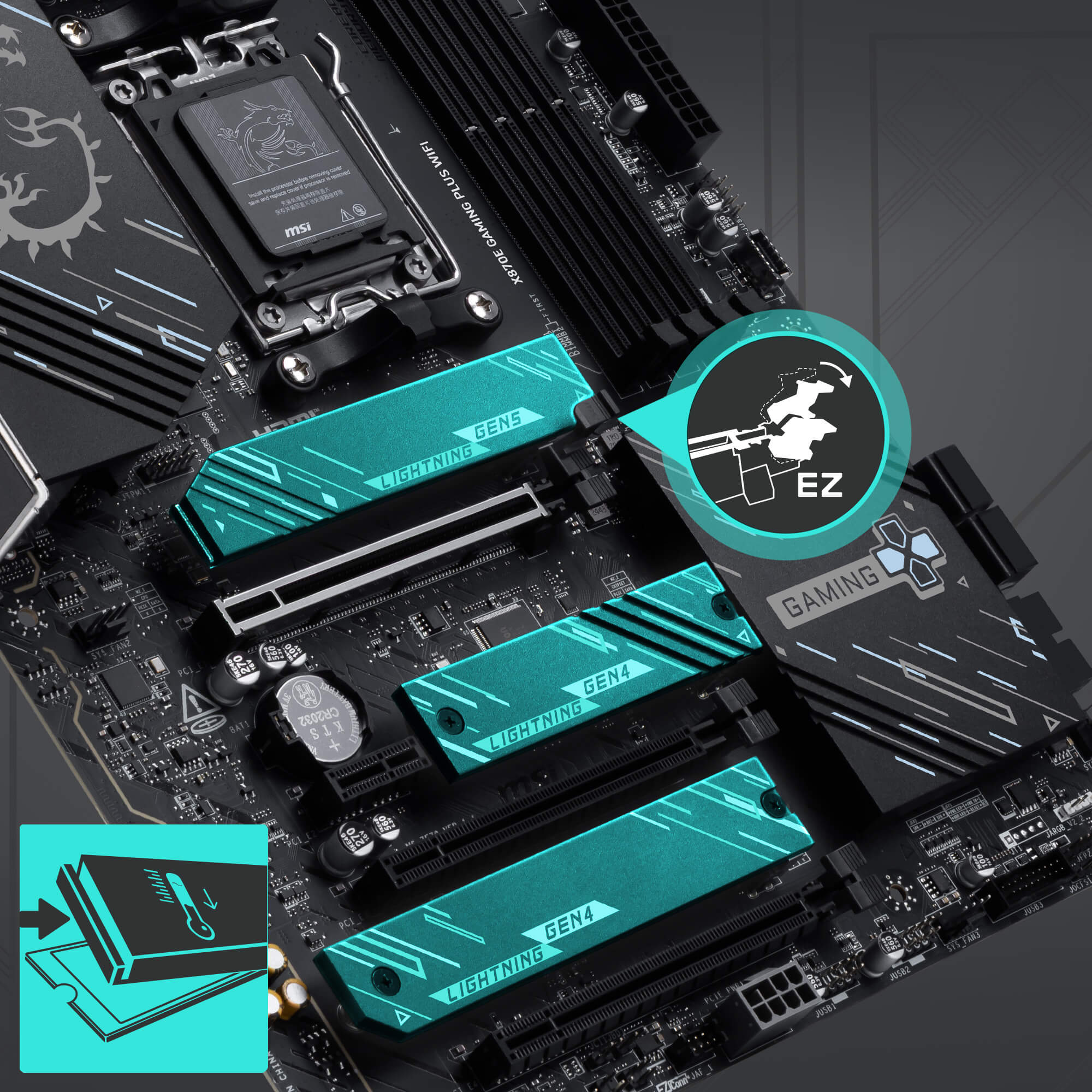 MSI X870E GAMING PLUS WIFI AM5 AMD X870E Motherboard